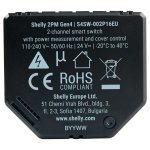 Shelly SH-2PM-GEN4 Relé Shelly 2PM Gen4 - Controlador de persianas / toldos - Relé de 2 canales independientes -