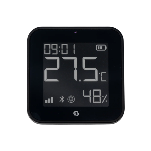 Shelly SH-BLU-HT-DISPLAY-ZB-B Shelly BLU H&T Display ZB Negro - Sensor de humedad y temperatura - Pantalla de tinta