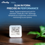 Shelly SH-BLU-HT-DISPLAY-ZB-W Shelly BLU H&T Display ZB Blanco - Sensor de humedad y temperatura - Pantalla de tinta