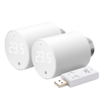 Shelly SH-BLU-TRVX2-SH-BLU-GATEWAY-GEN3 Shelly BLU TRV x2 + Shelly Blu Gateway Gen3 - Cabezal termostático inteligente para Radiador -
