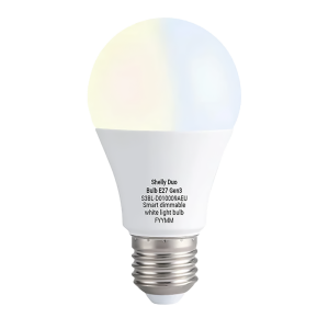 Shelly SH-CCT-BULB-E27-GEN3 Shelly Duo Bulb E27 Gen3 - Regulación de intensidad lumínica sin parpadeos - Ajuste de