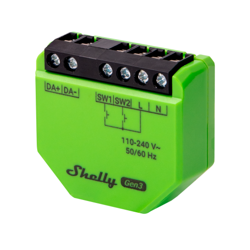 Shelly SH-DALI-DIMMER-GEN3 Shelly DALI Dimmer Gen3 - Pasarela (Gateway) DALI-2 - Gestiona hasta 64 balastros/ drivers