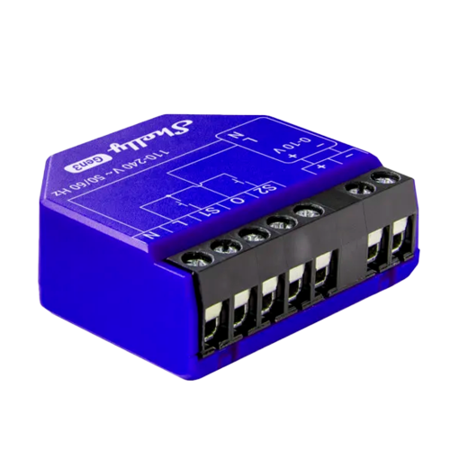 Shelly SH-DIMMER-01-10V-GEN3 Shelly Dimmer 0/1-10V PM Gen3 - Control analógico de 0/1-10V / Relé Interno 16A -