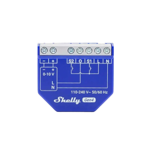 Shelly SH-DIMMER-01-10V-GEN4 Shelly Dimmer 0/1-10V PM Gen4 - Control analógico de 0/1-10V / Relé Interno 13A -