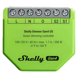 Shelly SH-DIMMER-GEN4 Shelly Dimmer Gen4 - Atenuación (Dimming) / 1x 200W / Sin Neutro - Luces incandescentes