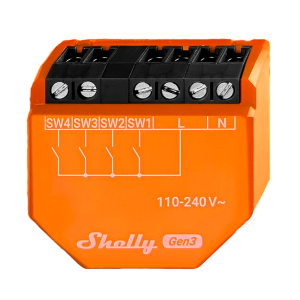 Shelly SH-I4-GEN3 Shelly i4 Gen3 - 4 Entradas Digitales / Escenas / Multi-clic - Permite hasta 4 interruptores o