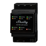Shelly SH-LAN-SWITCH Shelly LAN Switch - Añade 5 puertos RJ45 a tu cuadro eléctrico - Formato optimizado para