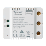 Shelly SH-OG-SMART-RELAY-25A Relé Ogemray Smart 25A - Controlador Inteligente / Grado Industrial - Relé de 1 canal /