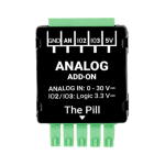 Shelly SH-PILL-SPLITTER-ANALOG-ADDON Shelly Analog 0-30 V Add-on - Monitoreo preciso de voltaje DC hasta 30 V - Entrada analógica