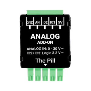 Shelly SH-PILL-SPLITTER-ANALOG-ADDON Shelly Analog 0-30 V Add-on - Monitoreo preciso de voltaje DC hasta 30 V - Entrada analógica