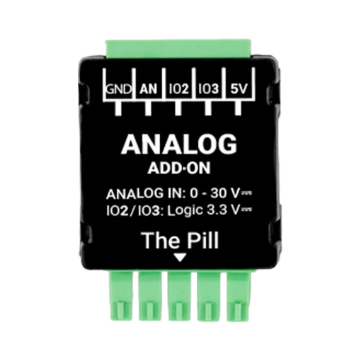 Shelly SH-PILL-SPLITTER-ANALOG-ADDON Shelly Analog 0-30 V Add-on - Monitoreo preciso de voltaje DC hasta 30 V - Entrada analógica