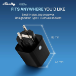 Shelly SH-PLUG-M-GEN3-B-X2 Shelly Plug M Gen3 (Negro) 2 Pcs - Monitoreo preciso del consumo eléctrico - Protección contra