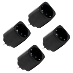 Shelly SH-PLUG-M-GEN3-B-X4 Shelly Plug M Gen3 (Negro) 4 Pcs - Monitoreo preciso del consumo eléctrico - Protección contra
