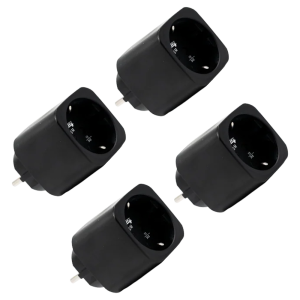 Shelly SH-PLUG-M-GEN3-B-X4 Shelly Plug M Gen3 (Negro) 4 Pcs - Monitoreo preciso del consumo eléctrico - Protección contra