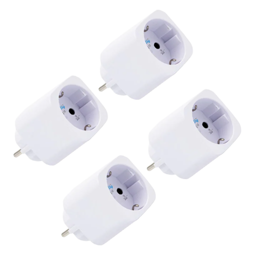 Shelly SH-PLUG-M-GEN3-W-X4 Shelly Plug M Gen3 (Blanco) 4 Pcs - Monitoreo preciso del consumo eléctrico - Protección