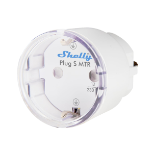 Shelly SH-PLUG-S-MTR-GEN3-W Shelly Plug S MTR Gen3 (White) - Enchufe inteligente / Luz LED Multicolor - Protección contra