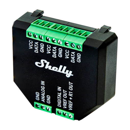 Shelly SH-PLUS-ADDON Shelly Plus AddOn - Conecta hasta 5 sensores de temperatura DS18B20 - Soporta sensor de