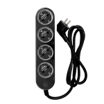 Shelly SH-POWER-STRIP-4-GEN4-B Shelly Power Strip 4 Gen4 Black - Regleta inteligente con 4 tomas independientes - Protección