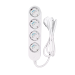 Shelly SH-POWER-STRIP-4-GEN4-W Shelly Power Strip 4 Gen4 (White) - Regleta inteligente con 4 tomas independientes -