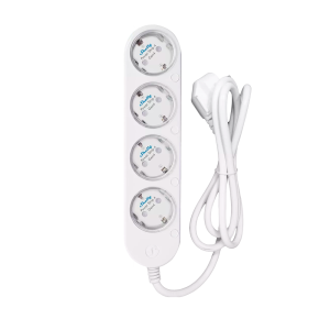 Shelly SH-POWER-STRIP-4-GEN4-W Shelly Power Strip 4 Gen4 (White) - Regleta inteligente con 4 tomas independientes -