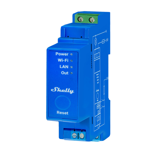 Shelly SH-PRO-1 Relé Shelly Pro 1 - Controlador Inteligente Carril DIN - Relé de 1 canal Independiente /