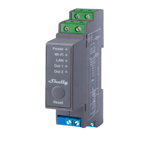 Shelly SH-PRO-2 Relé Shelly Pro 2 - Controlador Inteligente Carril DIN - Relé de 2 canales Independientes /
