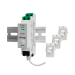 Shelly SH-PRO-3EM-120A Shelly Pro 3EM 120A - Medición de 3 canales / 3x Pinzas 120A Incluida - Monitorización de 4