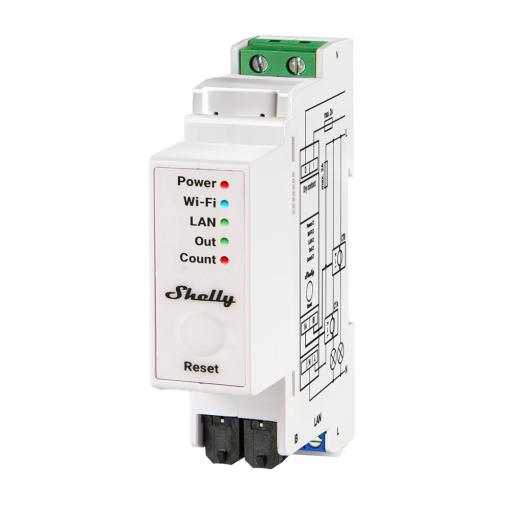 Shelly SH-PRO-EM-50 Shelly PRO EM - 50 - Medición de 2 canales / 2 x Pinza 50A Incluida - Contactor mediante