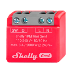 Shelly SH-SL-1PM-MINI-GEN4 Relé Shelly 1PM Mini Gen4 - Controlador Inteligente - Relé de 1 canal / Medición de Consumo -