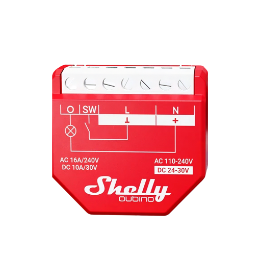 Shelly SH-SL-WAVE-1PM Relé Shelly Wave 1PM - Controlador Inteligente - Relé de 1 canal / Medición de Consumo -