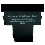 Shelly SH-WALL-DISPLAY-USB-B Shelly USB charger for Wall Display Stand Black - Alimentación estable para Shelly Wall