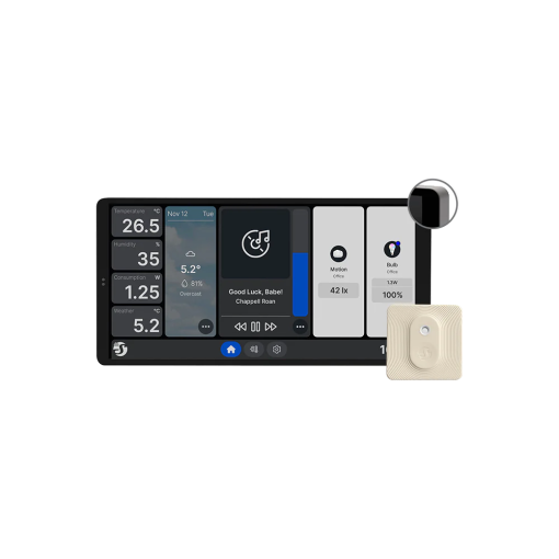 Shelly SH-WALL-DISPLAY-X2-S-BLUHT-I Shelly Wall Display X2 + BLU H&T Ivory - Pantalla táctil 6,95" a color para control -