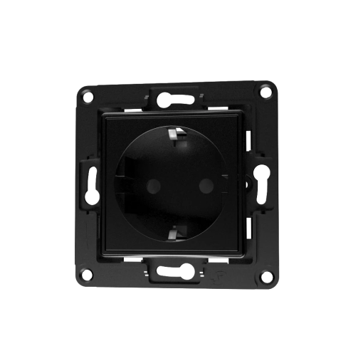 Shelly SH-WALL-SOCKET-B Shelly Wall Socket EU Negro - Monitoreo preciso del consumo eléctrico local - Soporta cargas