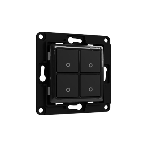 Shelly SH-WALL-SWITCH-4-B Shelly Wall Switch 4 - Diseño compacto con 4 botones pulsadores - Compatible Shelly Plus i4