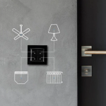 Shelly SH-WALL-SWITCH-4-B Shelly Wall Switch 4 - Diseño compacto con 4 botones pulsadores - Compatible Shelly Plus i4