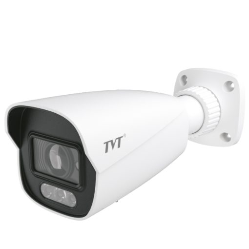 TVT TD-9442C2-PA(D/AZ/PE/AW3) Cámara Bullet IP 4MP 2.8~12 mm Iluminación Dual Luz Blanca IR40 E/S Audio y Alarma MIC Altavoz IP67 Full