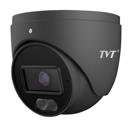 TVT TD-9524S4-C-G(D/PE/AW2)(GREY) Cámara Turret IP 2MP 2,8mm IP67 Iluminación dual 30m. Audio MIC P2P GREY