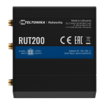 Teltonika TK-RUT200 Router Industrial 4G LTE Cat 4 (150/50 Mbps) - Punto de acceso Wi-Fi 4 para hasta 50 usuarios