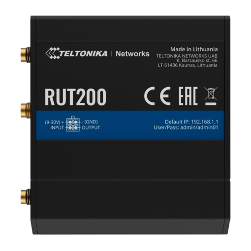 Teltonika TK-RUT200-V2 Router Industrial 4G LTE Cat 4 (150/50 Mbps) - Chipset Teltonika optimizado para rendimiento -