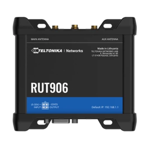 Teltonika TK-RUT906 Router Industrial 4G LTE Cat 4 (150/50 Mbps) - Interfaces seriales RS232 y RS485 integradas -