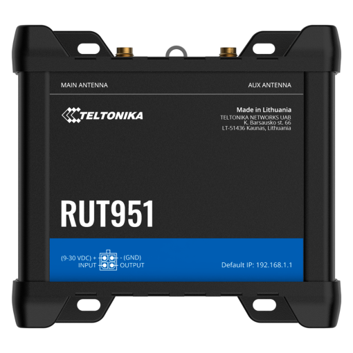 Teltonika TK-RUT951-POE+ Router Industrial 4G LTE Cat 4 (150/50 Mbps) - 3 Puertos PoE+ 802.3af/at de hasta 30W cada uno