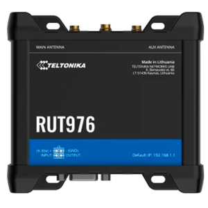 Teltonika TK-RUT976 Router Industrial 5G RedCap y 4G LTE Cat 4 - Interfaces seriales RS232 y RS485 integradas -