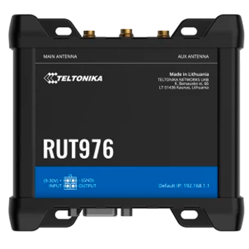 Teltonika TK-RUT976 Router Industrial 5G RedCap y 4G LTE Cat 4 - Interfaces seriales RS232 y RS485 integradas -