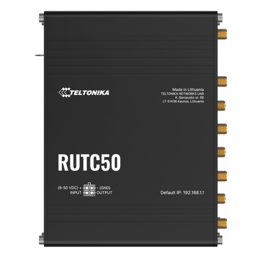 Teltonika TK-RUTC50 Router Industrial Teltonika 5G y Wi-Fi 6 - Velocidades 5G ultra-altas de hasta 3,4 Gbps -