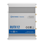 Teltonika TK-RUTX12 Router Industrial Dual LTE Cat 6 hasta 600 Mbps - Failover instantáneo con doble SIM y eSIM -