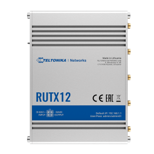 Teltonika TK-RUTX12 Router Industrial Dual LTE Cat 6 hasta 600 Mbps - Failover instantáneo con doble SIM y eSIM -