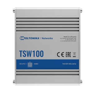 Teltonika TK-TSW100 Teltonika Switch PoE No gestionable Industrial - 5 puertos Ethernet RJ45 Gigabit - 4 Puertos