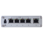 Teltonika TK-TSW100 Teltonika Switch PoE No gestionable Industrial - 5 puertos Ethernet RJ45 Gigabit - 4 Puertos