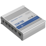 Teltonika TK-TSW100 Teltonika Switch PoE No gestionable Industrial - 5 puertos Ethernet RJ45 Gigabit - 4 Puertos
