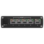 Teltonika TK-TSW101 Teltonika Switch PoE No gestionable Industrial - 5 puertos Ethernet RJ45 Gigabit - 4 Puertos